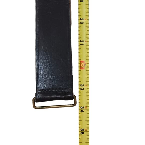 1930s Augusta US Military Academy Belt and Buckle Inscribed Gold Tone 33.5" - Picture 7 of 9